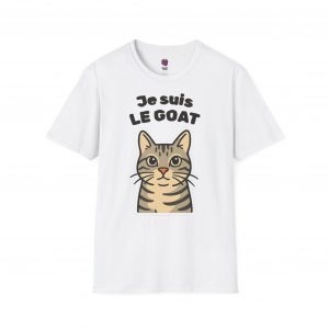 T-shirt Je suis le/la GOAT chat, unisexe